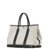 エルメス ガーデンパーティTPM ハンドバッグ トートバッグ グレー ブラック トワルアッシュ レザー レディース HERMES 【中古】